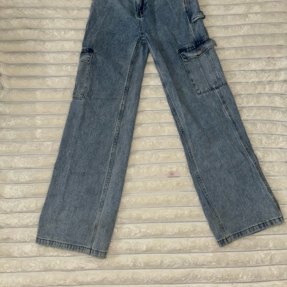 Stylish Blue Cargo Jeans